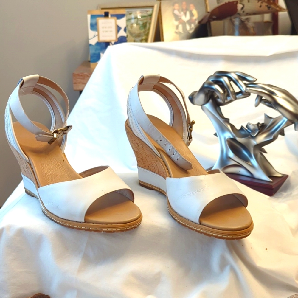 Timberland white Cork Wedge Sandal